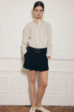 Clearance CAMISA RAYAS PESPUNTES ZW COLLECTION Mujer Camisas / Blusas