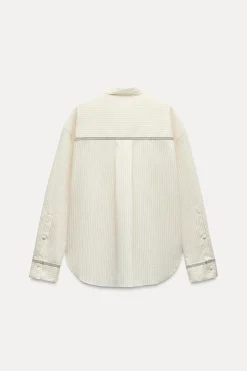 Clearance CAMISA RAYAS PESPUNTES ZW COLLECTION Mujer Camisas / Blusas