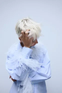 Fashion CAMISA RAYAS PLUMAS Mujer Camisas / Blusas