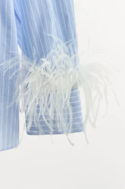 Fashion CAMISA RAYAS PLUMAS Mujer Camisas / Blusas