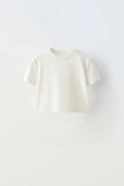 Niños ZARA 6 - 14 Años·Blusas / Camisas<CAMISA RAYAS Y TOP RIB