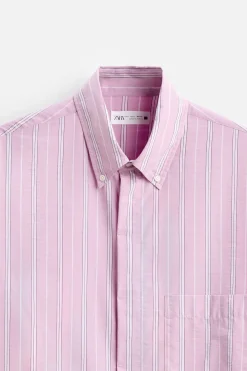 Sale CAMISA RELAXED FIT RAYAS Hombre Camisas