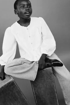 Niños ZARA 6 - 14 Años·Blusas / Camisas<CAMISA ROMÁNTICA BORDADOS