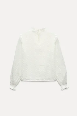 Outlet CAMISA ROMÁNTICA BORDADOS PERFORADOS Mujer Camisas / Blusas