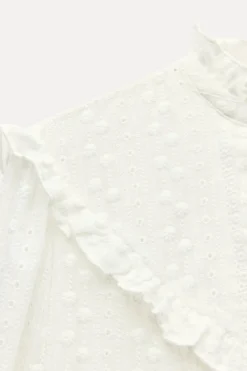 Outlet CAMISA ROMÁNTICA BORDADOS PERFORADOS Mujer Camisas / Blusas