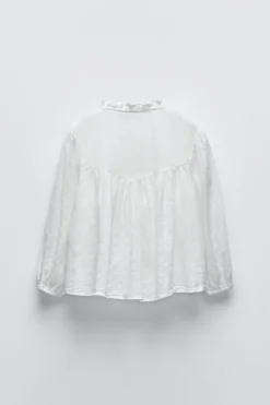 Niños ZARA 6 - 14 Años·Blusas / Camisas<CAMISA ROMÁNTICA ENTREDÓS