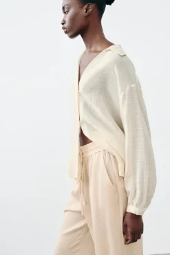 New CAMISA RÚSTICA HILO METALIZADO Mujer Camisas / Blusas