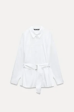 Fashion CAMISA SAFARI POPELÍN CINTURÓN Mujer Camisas / Blusas