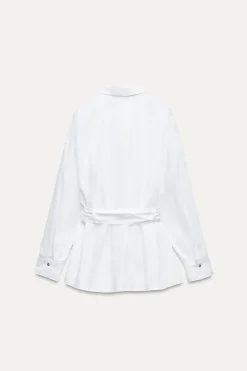 Fashion CAMISA SAFARI POPELÍN CINTURÓN Mujer Camisas / Blusas