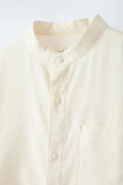 Niños ZARA 6 - 14 Años·Camisas / Sobrecamisas|6 - 14 Años·Trajes<CAMISA SARGA BOLSILLO