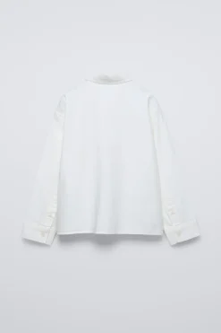 Niños ZARA 6 - 14 Años·Camisas / Sobrecamisas<CAMISA SARGA PERCHADA