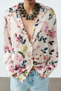 Fashion CAMISA SATINADA Mujer Camisas / Blusas