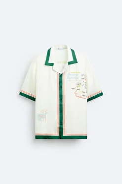 Best CAMISA SATINADA CONTRASTE Hombre Camisas