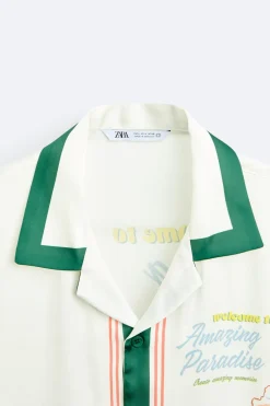 Best CAMISA SATINADA CONTRASTE Hombre Camisas