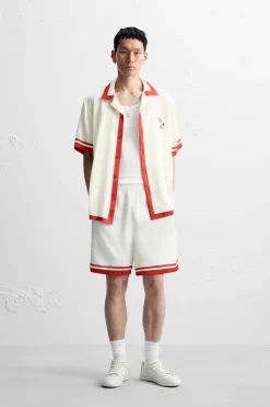 Fashion CAMISA SATINADA CONTRASTE Hombre Camisas