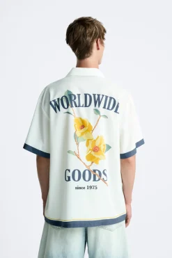 Discount CAMISA SATINADA CONTRASTE Hombre Camisas