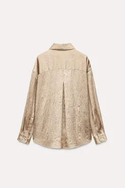 Best CAMISA SATINADA EFECTO ARRUGADO Mujer Camisas / Blusas