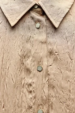 Best CAMISA SATINADA EFECTO ARRUGADO Mujer Camisas / Blusas