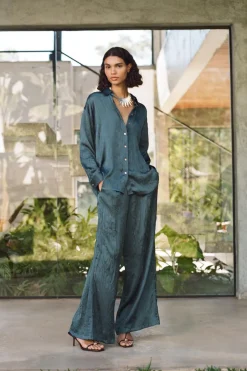 Clearance CAMISA SATINADA EFECTO ARRUGADO Mujer Camisas / Blusas