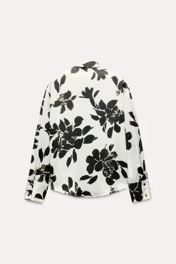 Outlet CAMISA SATINADA ESTAMPADA Mujer Camisas / Blusas