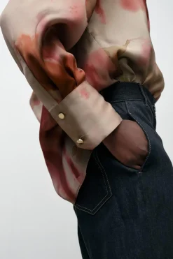 Best CAMISA SATINADA ESTAMPADO TIE DYE Mujer Camisas / Blusas