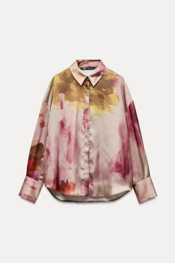 Best CAMISA SATINADA ESTAMPADO TIE DYE Mujer Camisas / Blusas