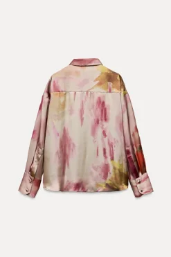 Best CAMISA SATINADA ESTAMPADO TIE DYE Mujer Camisas / Blusas