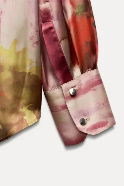 Best CAMISA SATINADA ESTAMPADO TIE DYE Mujer Camisas / Blusas