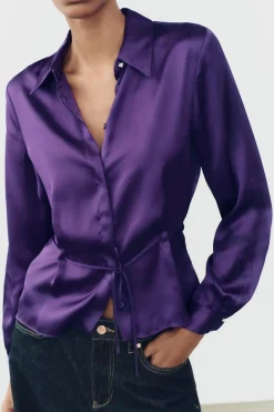 Sale CAMISA SATINADA LAZADA Mujer Camisas / Blusas