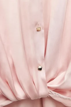 Best CAMISA SATINADA NUDO Mujer Camisas / Blusas