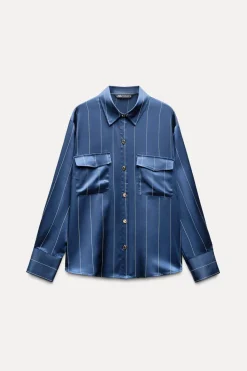 Clearance CAMISA SATINADA RAYAS Mujer Camisas / Blusas