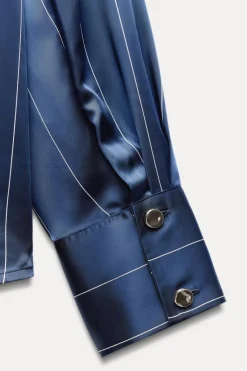 Clearance CAMISA SATINADA RAYAS Mujer Camisas / Blusas