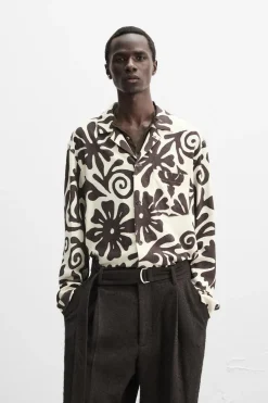 Discount CAMISA SEDA ESTAMPADA X NANUSHKA Hombre Camisas
