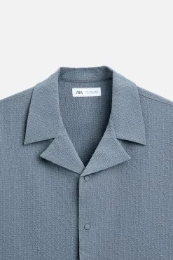 New CAMISA SEERSUCKER Hombre Camisas