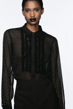 Sale CAMISA SEMITRANSPARENTE BRILLOS Mujer Camisas / Blusas