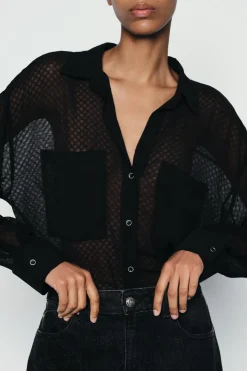 Best CAMISA SEMITRANSPARENTE ESTRUCTURA Mujer Camisas / Blusas