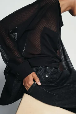 Best CAMISA SEMITRANSPARENTE ESTRUCTURA Mujer Camisas / Blusas