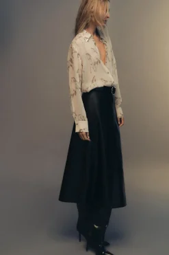 Discount CAMISA SEMITRANSPARENTE ESTAMPADA ANIMALES Mujer Camisas / Blusas