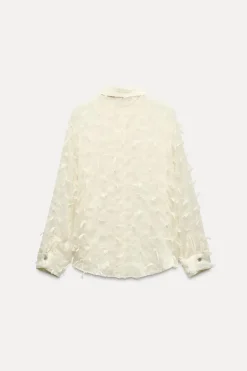 New CAMISA SEMITRANSPARENTE FLECOS Mujer Camisas / Blusas