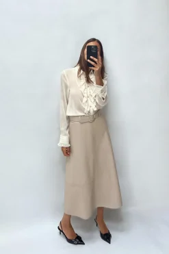 Best CAMISA SEMITRANSPARENTE VOLANTES Mujer Camisas / Blusas