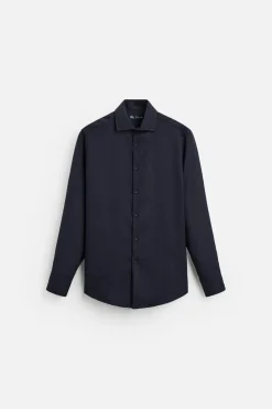 Sale CAMISA SLIM FIT CON LANA Hombre Camisas