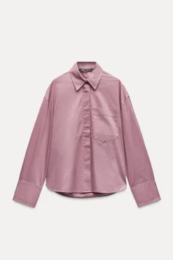 Outlet CAMISA TEJIDO GABARDINA BOLSILLO Mujer Camisas / Blusas