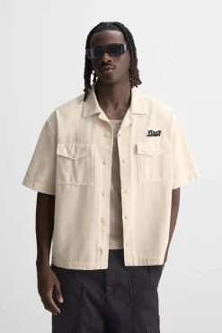 Clearance CAMISA TEXTOS BORDADOS Hombre Camisas