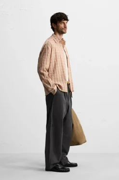 New CAMISA TEXTURA CUADROS Hombre Camisas