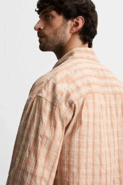 New CAMISA TEXTURA CUADROS Hombre Camisas
