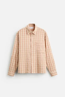 New CAMISA TEXTURA CUADROS Hombre Camisas