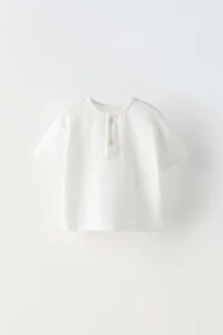 Niños ZARA 6 - 18 Meses·Camisetas<CAMISA TEXTURA PANADERO