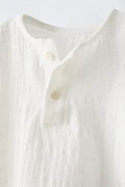 Niños ZARA 6 - 18 Meses·Camisetas<CAMISA TEXTURA PANADERO