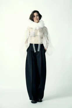 New CAMISA TUL CUELLO VOLUMEN Mujer Camisas / Blusas