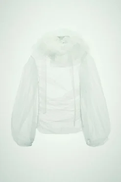 New CAMISA TUL CUELLO VOLUMEN Mujer Camisas / Blusas